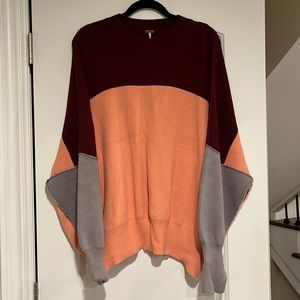 free people colorblock sweater